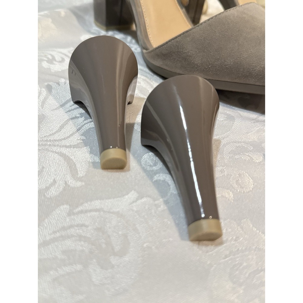 D'Orsay Convertible Heels from Pashion Footwear Taupe suede upper ankle strap 8 - Picture 7 of 9